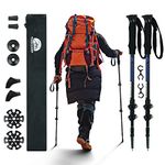 Underwood-Aggregator Walking Poles - 2 Pack Collapsible Hiking Poles for Women and Men, Ultralight Telescopic Backpacking Walking Stick, Adjustable Trekking Poles for Mountaining, Anti-shock System