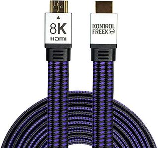 KontrolFreek 12FT (3.6m) HDMI 8K Ultra Gaming Cable Supports Ethernet, 3D, Audio Return Channel (ARC), High Dynamic Range Video and 8K Ultra HD @ 60 FPS- Black and Purple
