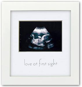 Green Pollywog | Sonogram Picture Frame | White Frame | Ultrasound Frame | Pregnancy Gifts for First Time Moms | Baby Ultrasound Picture Frame | Gifts for Parents/Grandparents | Nursery Decor