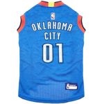 Pets First NBA OKLAHOMA CITY THUNDER DOG Jersey, Medium - Tank Top Basketball Pet Jersey