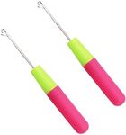 2pcs Plastic Handle Crochet Needle 