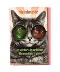 Tree-Free Greetings EcoNotes 12-Count Weirdmaste Cat Blank Notecard Set with Envelopes, All Occasion, for Cat Lovers (FS56971)