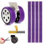 JARCOE Luggage Wheels Covers Silicone, Suitcase Wheel Covers, Cuttable Silicone Luggage Wheel Protector, Silent Noise Reduction Shock for Spinner Wheel Suitcases or Office Chair Caster yyk, Purple4, 1