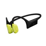 SUUNTO Wing Bone Conduction Headphones, Open-Ear Bluetooth Earphone with Advanced Head Control, 30H Playtime with Mics & LED Lights, Chargebank Attached, IP67 Waterproof for Running & Workouts, Lime