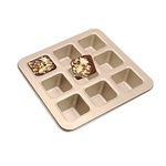 Brownie Cake Pan Muffin Bakeware 9 Cup Nonstick Cupcake Baking Tray Cheesecake Mold Square Mini Bread Baking Mould Carbon Steel Loaf Pans Pastry Tool