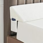 Zenithia King Size(60"x9.8"x6") Bed Wedge Pillow,Mattress Gap Filler With Side Pocket,for Headboard Multi-Use Reading Pillow Long Bolster Pillow Bed Gap Filler