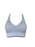 PUMA Women's Seamless Sports Bra Removable Cups - Adjustable Straps Moisture Wicking (2 Pack) (White-Black, XS/XS)
