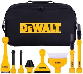 DEWALT 3-in-1 Pro 8-Piece Wet/Dry Vacuum Attachments Kit with Accessory Bag for Efficient Cleaning & Energy Saving, Compatible with Most Wet/Dry Vacs, DXVA00-0801