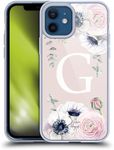 Head Case Designs Officially Licensed Nature Magick Letter G Floral Monogram Pink Flowers Soft Gel Case Compatible with Apple iPhone 12 / iPhone 12 Pro