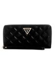 GUESS Black Quilted Giully Large Zip Around Wallet