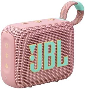 JBL GO 4 Ultra-Portable Bluetooth Speaker with Big JBL Pro Sound and Punchy Bass, PlaytimeBoost, Waterproof Design and 7-Hour Playtime, Pink