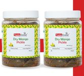 Taste Great Dry Stuffed Mango Pickle 900g (450g X 2)- Pk of 2 I Homemade Bharwa Spicy Aam ka Achar I Long Cut Mango pieces stuffed with roasted masalas I Special casement box packing