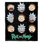 Northwest Rick and Morty Silk Touch Throw Blanket, 50" x 60", Talking Heads