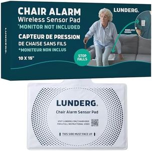 Lunderg Chair Alarm Sensor Pad - ADD-ON / Replacement - Works with Early-Alert Bed Alarms - Fall Prevention for Elderly Loved Ones - Expand The Safety of your Alarm Pad for Bed