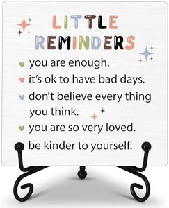 Inspirational Quote Desk Decor, Little Reminders Wooden Plaque Sign With Iron Stand, Thank You Appreciation Gifts for Women Men, Christmas Birthday Gifts for Friends Coworkers -30