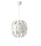 Ikea E27 13-Watts Antique Style Round White Pendant Lamp-Plastic(Dc)