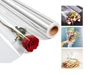 Venuscello® Cellophane Clear Wrap Roll 100m x 80cm Hamper Gift Wrapping Florist Paper for Wrapping Gift Hamper, Flower Craft Basket