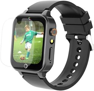 Goodatech Smart Watch for Kids 4-12 Years Boys Girls, 26 Puzzle Games,HD Camera,Video Music Player,Pedometer,Flashlight,Calendar,Alarm Clock,Aluminum Case,Sport Band (Black)