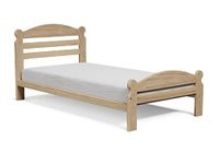 Arizona Twin-XL Bed Solid Pine Wooden Bed Unfinished with Hardwood Slats Suitable for Boys Girls Kids Bedroom Wooden Bed Frame Easy to Assemble Single Bed