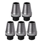 uxcell Cable Glands Strain Relief Cord Connector Grips Metal Black 5Pcs for Wiring Hanging Light Ceiling Pendant Lamp