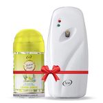 Arno Shower Fresh Refill Matic Air Freshener Spray + Machine Combo | Lemon Grass | 235 ml | Machine with special Day/Night sensors for 12hr/24hr functionality