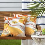 Merrycolor Outdoor Waterproof Pillow Covers (Floral 3, 18" x 18")