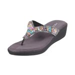 Metro Women's Gun Metal Faux Leather Fashionable Round Toe Sandals-UK/5 EU/38 (32-398)