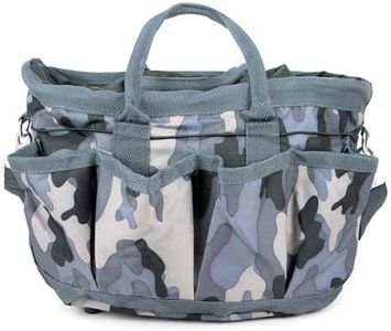 Jeffers Poplar Head Grooming Bag – Horse Grooming Organizer Tote with Pockets for Brushes, Tools, Clippers, Shampoo, Detangler – Stable Barn Kit Carrier for Horses, Pets, Livestock, Urban Camo