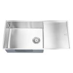 Franke Stainless Steel Kitchen Sink, Single Bowl with Drain Board, Square Shape, 42 x 18 inches