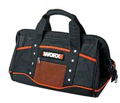 WORX WA0076 Storage Bag - Tool Box in Plain Black with Double Carry Handle - for Convenient Storage of Tool Bag Without Tools