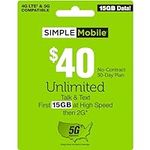 SIMPLE Mobile $40 Unlimited Talk & 