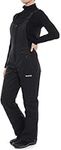 SkiGear Women's Essential Insulated Bib Overalls, Black, Medium Short