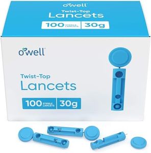 OWELL Twist Top Lancets for Diabetes Testing, 30 Gauge Diabetic Lancets for Blood Testing, Glucose and Keto Testing – Sterile Lancets Fits Most Lancing Devices - 30g Blood Sugar Lancets (100ct)