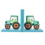 Sass & Belle Green Tractor Bookends