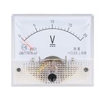 uxcell DC 0-20V Analog Panel Voltage Gauge Volt Meter 85C1 2.5% Error Margin