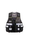 SECURITY High Visibility Safety Vest Jacket Tactical Law Enforcement Gear Made with Breathable Mesh Meets ANSI/ISEA Standards (FREE SIZE, BLACK)