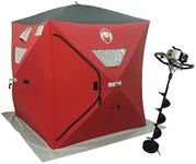 Nordic Legend 33cc Power Ice Auger and Portable Two Man Shelter Combo