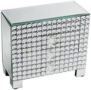American Atelier The Jay Companies 3-Drawer Beaded Mirror Jewelry Box