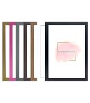 Alison Kingsgate Elegant Sleek Black 10x8 Inch Frame Size (25.4 x 20.32cm) Flat Classic Black 10x8 Picture Frame with Safe Perspex Front & Wall Hanging Hooks - British Handmade Décor Frames