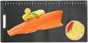 Ussuris Fish Fillet Mat with Fish Cutting Board, Extra Large 33"x15.75", Non-Slip Fish Cleaning Mat with Measuring Scale, Portable Rollable Fish Fillet Board