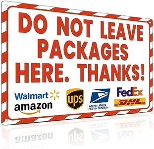 ALKB Package Delivery Sign for Outdoor Use - Do Not Leave Packages Here Thanks - 8x12 Inch Delivery Signs for Package