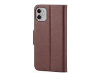 Monoprice Iphone 11 (6.1) PU Leather Wallet Case - Chocolate - Magnetic Cover, Integrated Stand, with Built-In Card Slots - Form Collection