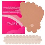 Tbwisher Boob Tape for Breast Lift Boobytape - 3 Pairs Sticky Body Tape for Push-up Shape for Breast Support Lift 5 pairs Nipple Protector covers (Beige, F-G-H)