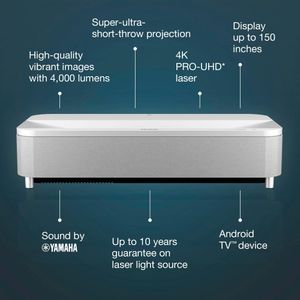 Epson 4K Laser Projector EH-LS800W – Ultra Short Throw Home Cinema