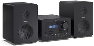 SHARP XL-B520D (BK) Tokyo Dab+ Hi-Fi Micro System, Compact Stereo Digital Radio with CD Player, Bluetooth 5.0, RDS, USB MP3 Playback, 2-Way Speakers & Remote Control, 40W – Black