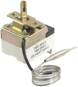 uxcell 1NC 1NO AC 250 16A 50-300C Temperature Control Switch Capillary Thermostat for Oven Refrigerator Smoker Heater
