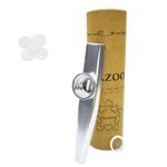 Fartime Silver Exquisite Aluminum Alloy Kazoo With 5 Kazoo Flute Diaphragms And A Beautiful Gift Box-Musical Instruments. (silver)