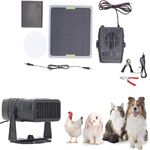 Solar Powered Heater 20W Portable Solar Heating Unit for Chicken Coop Greenhouse Pet House with Overheat Protection Solar Heater for Shed Animal Shelter Indoor Outdoor Use (30W)