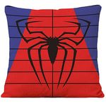 The Beach Stop Superhero Spiderman Scatter Cushion Cover | Unique Design | Boys & Girls Bedroom Decor | Gift Idea for Superhero Fans | 45x45cm 18x18” | Spider Web Blue & Red