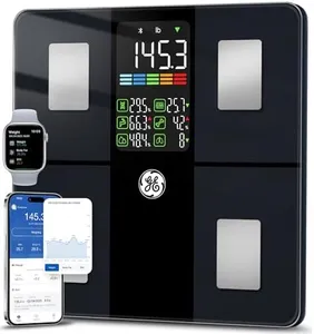 GE Smart Scale for Body Weight: Body Fat Scales Bathroom with BMI Muscle Mass 14 Body Composition Metrics with Large Display Accurate Bluetooth Weighing Machine with App 400 lbs